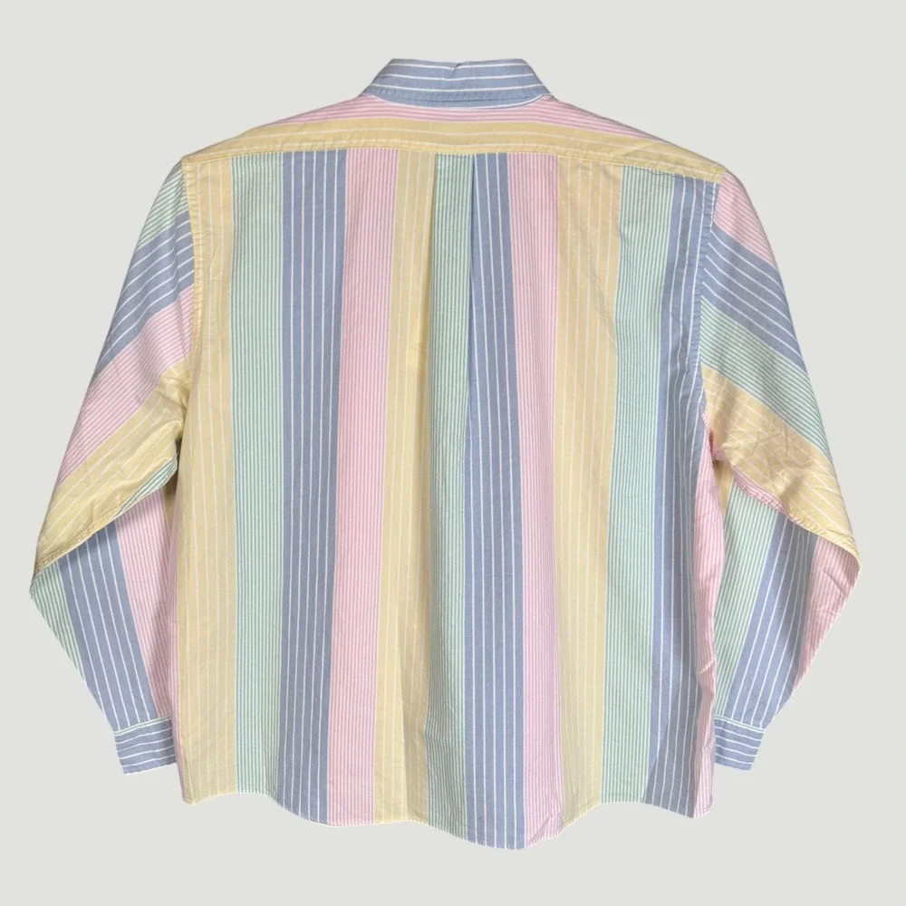 Brooks Brothers The Friday Oxford Shirt Mens XXL Multi Color Pastel Stripe‎ NEW